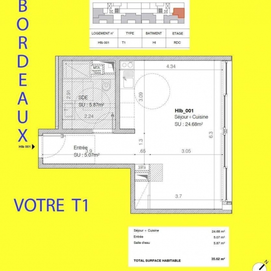 Annonces NTRE2MERS : Appartement | BORDEAUX (33800) | 35.00m2 | 215 000 € 