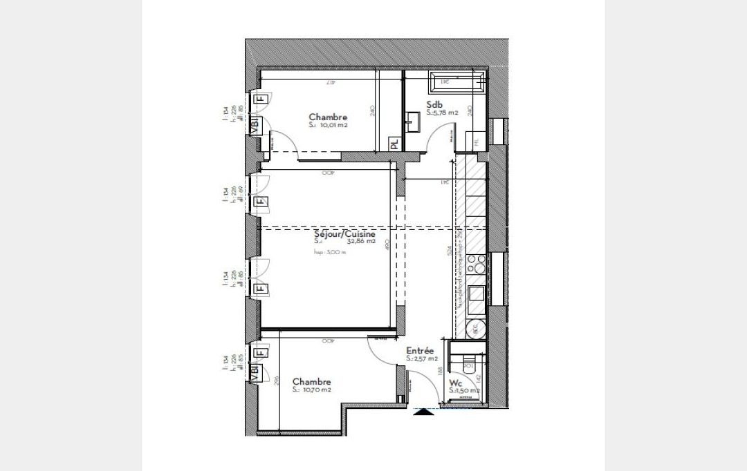 Annonces NTRE2MERS : Appartement | BORDEAUX (33000) | 64 m2 | 243 200 € 