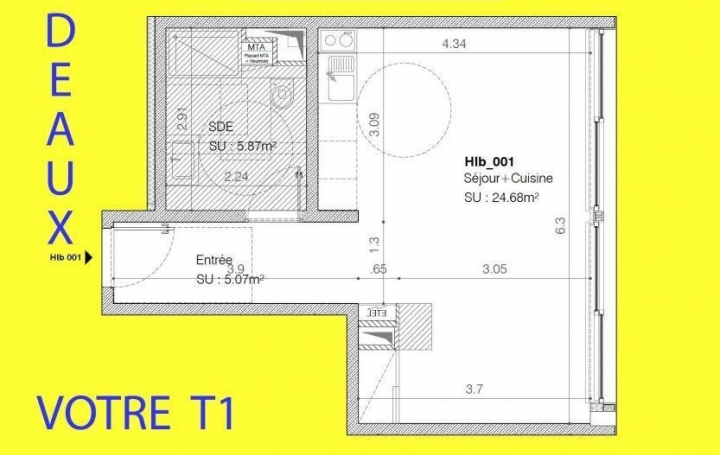 Annonces NTRE2MERS : Appartement | BORDEAUX (33800) | 35 m2 | 215 000 € 